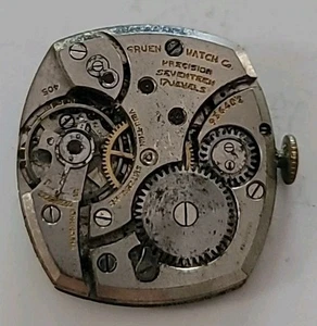 SB6-35: Gruen Watch Movement 405 Veri-Thin 17 Jewels Swiss Precision Vintage - Picture 1 of 2