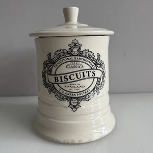 Cloverleaf T G Green ivory classics cream Biscuit Jar Cookie Jar Kitchen Storage - Picture 1 of 17