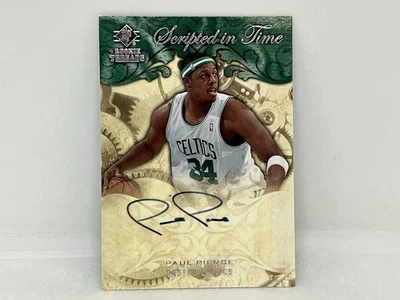 PAUL PIERCE 2008-09 Celtics Upper Deck SP Rookie Threads Auto Scripted in Time - Image 1 of 4