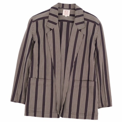Giacca vintage Loewe sartoriale a righe senza schienale capospalla donna 40 marrone