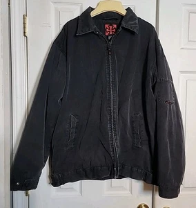 Chaqueta de bombardero negra vintage Y2K Independent Truck Company para hombre talla grande - Imagen 1 de 13