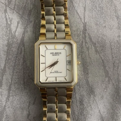 Reloj Helbros Damas Dos Tonos-Resistente al Agua-Espectáculos Día-Vintage-Batería Nueva Foto 1 de 4