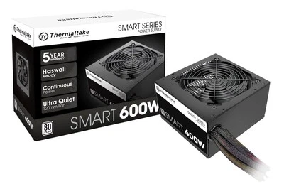 SMART 600W ATX 12V V2.3 EPS 80 Plus Certified Active PFC Power Supply - Image 1 of 4