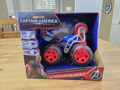 Jada Marvel Avengers Captain America RC 5 Wheel Stunt Car 360 Degree Turns NEW!! - Image 1 of 4
