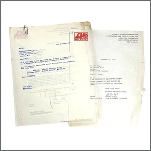 Yes Roy Flynn Atlantic Records 1970s Royalties Documents (UK) - Picture 1 of 4