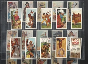 TC2A4) VINTAGE 1972 FULL SET OF 25 TRADE CARDS JESSE JAMES BILLY KID GUNFIGHTERS - Picture 1 of 12