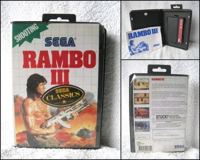 Sega Master System Video Game - Rambo III 3 (1988) PAL, Manual Included - Image 1 of 4