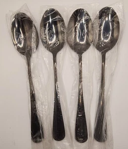 Set Of 4 Serving Tablespoons. Black. Stainless Steel. New Flatware cutlery - Picture 1 of 4