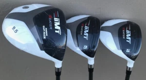 +2" Long Taylor Fit BMT White graphite Stiff Flex 9.5 driver 3,5 golf wood set - Picture 1 of 2