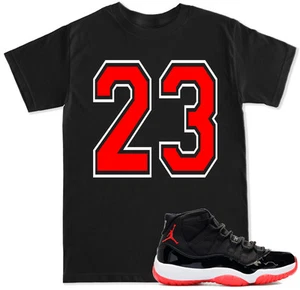 23 Red T Shirt to match with Air Js 11 Retro 11 Bred Varsity Red OG shoes - Picture 1 of 10