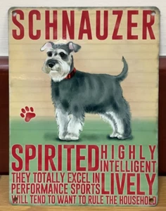 Schnauzer - Vintage Style Metal Wall Hanging Dog Sign - Picture 1 of 1