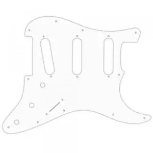 USA PICKGUARD para FENDER® VOODOO JIMI HENDRIX STRATOCASTER® 3Ply WHITE WBW - Imagen 1 de 1