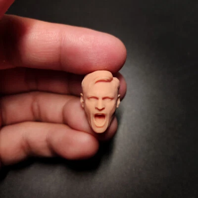 Blank 1/12 Scale Shouting Gunner Warrior Head Sculpt Unpainted Fit 6" ML Figure - Image 1 of 3