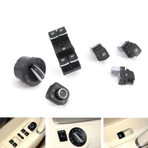 6PCS Chrome Window Headlight Mirror Switch Set for VW Passat B6 Jetta 5ND959857 - Picture 1 of 5