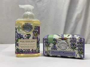 Michel Design Works Lavender Rosemary Foaming Shea Butter Hand and Bar Soap Set - Picture 1 of 6