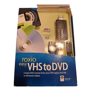 Roxio Easy VHS to DVD Converter VHS Tapes Hi8 Video8 Home Videos Windows New - Photo 1/5