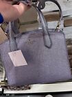 Kate Spade Glitter Tinsel Satchel Crossbody Handbag Bag Lilac Frost Purple