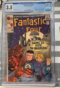Fantastic Four #45 CGC 3.5 Marvel Comics December 1965 1st Lockjaw & Inhumans - Picture 1 of 3