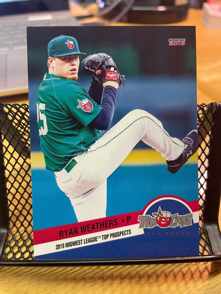 Ryan Weathers Fort Wayne Tin Caps 2019 Midwest League Top Prospects Card - Image 1 of 1