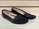Tommy Bahama Black Leather Twister Loafers Flats Size 36 M US 6 Italy Slip On