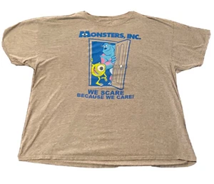 Disney Pixar Monsters Inc Adult 2XL Grey T Shirt - Picture 1 of 5