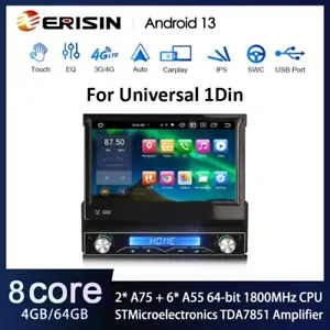 ERISIN ES8568U AUTORADIO GPS 1 DIN ANDROID 13 WI-FI 4G USB Carplay Android Auto - Picture 1 of 7