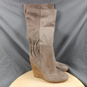 Botas de cuña Charles By Charles David para mujer 6 5 color topo holgadas tacón alto - Imagen 1 de 8