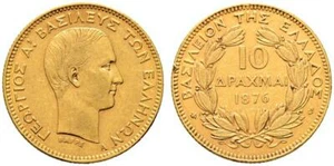 GRIECHENLAND , GOLD 10 DRACHMEN 1876 A - KÖNIG GEORGE I ( KJ ) , SELTEN - Bild 1 von 1