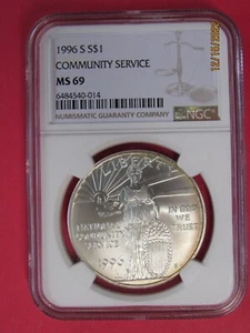 1996 "S" COMMUNITY SERVICE "NGC MS69" - Picture 1 of 2