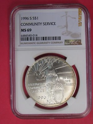 1996 "S" COMMUNITY SERVICE  "NGC MS69" - Image 1 of 2