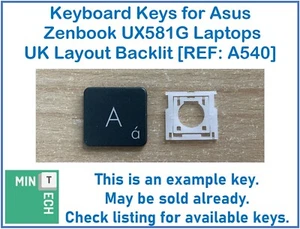 Keyboard Replacement Keys for Asus Zenbook UX581G Laptops UK Layout Backlit - Picture 1 of 8