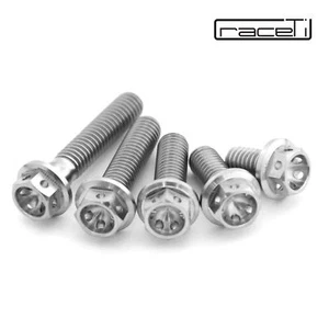 M6 Titanium Hex Flange Bolt Drilled 10 15 18 20 22 25 30 35 40 45 50 55 60 100 - Picture 1 of 17