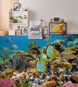 3D Blue Sky Ocean G4895 Floor WallPaper Murals Wall Print Decal AJ Coco 2024 - Picture 1 of 5