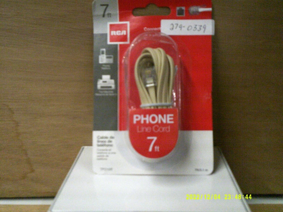 RCA Phone Line Cord Ivory 7ft. RCATP210R - Image 1 of 1
