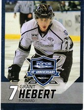 2017-18 Fargo Force Hockey Grant Hebert Trading Card USHL Maine Robert Morris