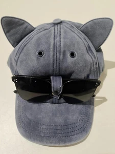 Neu - Katzenohren Kappe mit Sonnenbrille, verstellbar - Bild 1 von 9