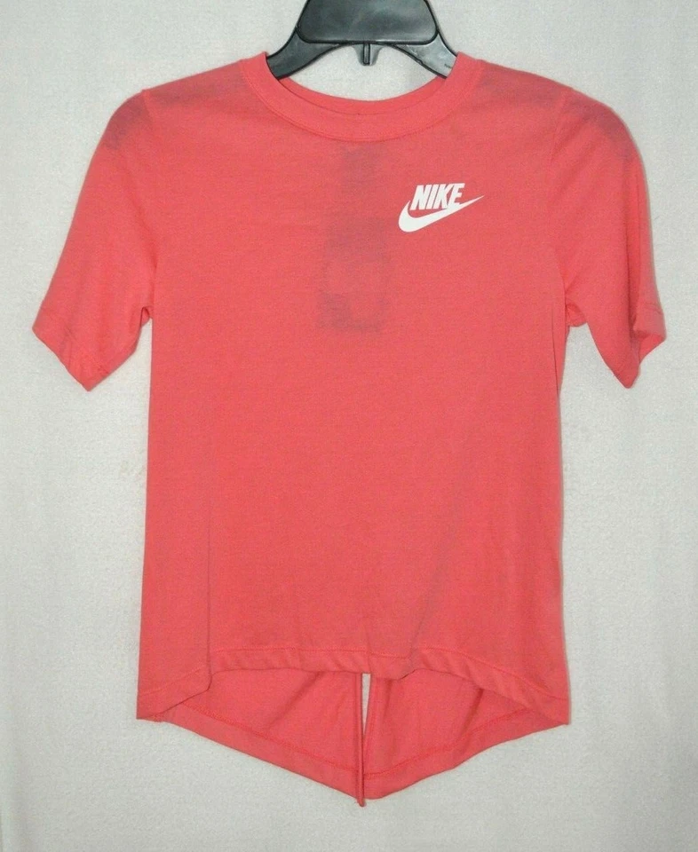 Camiseta Nike Big Girl Coral/Blanco Dividido Tail Core (AT3350-823) - Tallas S/M/L Nueva con Etiquetas Foto 1 de 4