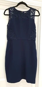Vestido Vaina Whistles Azul Marino Detalle Encaje Sin Mangas Talla 12 EU 40 - Imagen 1 de 10