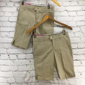 French Toast Shorts Girls Sz 10 Uniform Beige Lot of 2 Pairs New NWT - Picture 1 of 12