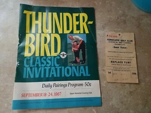 1967 Ford Thunderbird Classic Pairings PGA Program And Ticket - Picture 1 of 3