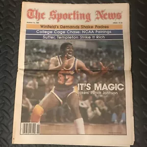 Magic Johnson🔥Sporting News 3/15/80-Rookie season - Picture 1 of 5