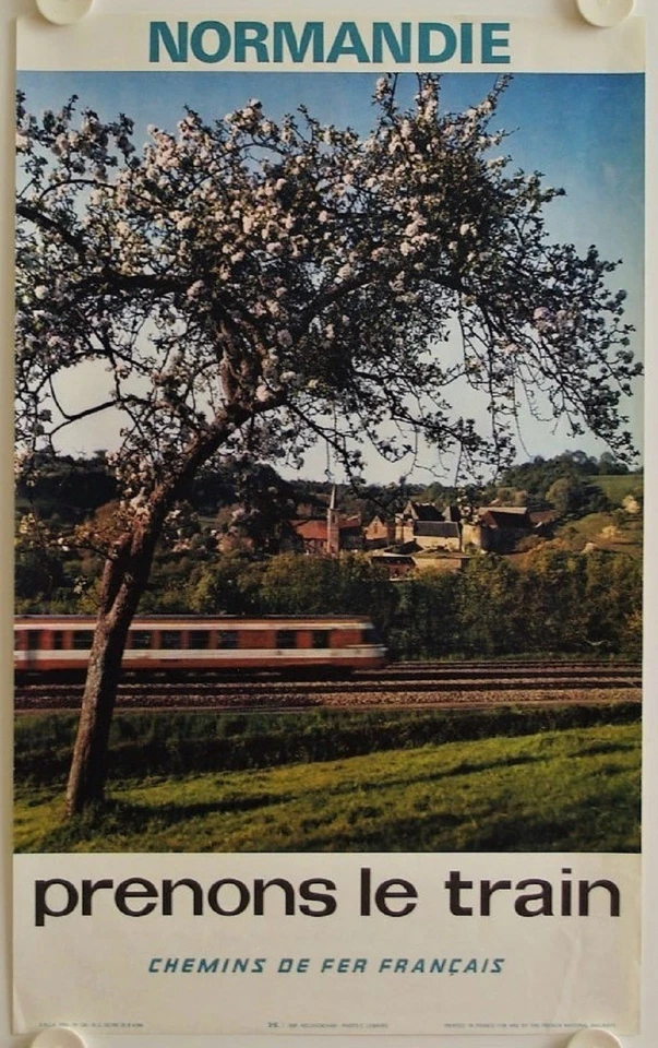 Affiche Tourisme SNCF Prenons le Train 1970 NORMANDIE - Photo 1/1