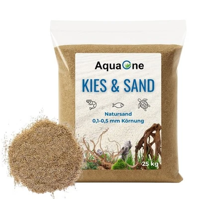 25 Kg bernstein Aquariumsand Premium Qualität 0,1-0,5mm Bodengrund Aquarium Sand - Bild 1 von 4