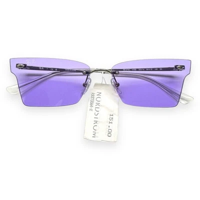 Очки солнцезащитные Ray-Ban Xime без оправы RB 3730 004/1A полированные темно-серые фиолетовые без чехла - Изображение 1 из 4