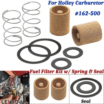 Brass Fuel Inlet Bronze Filter Kit Springs & Seals For Holley Carburetor 162-500 - Image 1 of 4