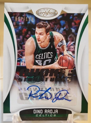 Tarjeta autógrafa 2018-19 Panini certificada automática #/199 Dino Radja Celtics Croacia SP Foto 1 de 2