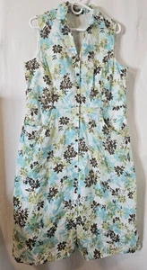 Vintage Elementz Kleid Mehrfarbig Print Ärmellos Baumwolle Größe XL - Bild 1 von 8