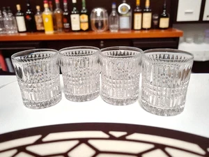 Vintage Fostoria S/4 Double Old Fashioned Heritage Clear Crystal Glasses • EUC - Picture 1 of 3