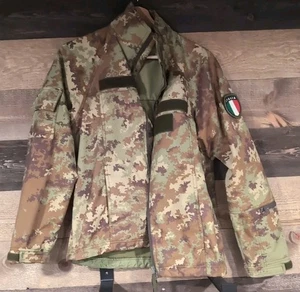 Italian Military Camo Surplus Jacket Soft Shell "vegetato" lightweight small - Picture 1 of 6