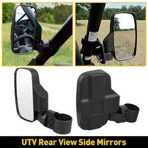UTV Rear Mirrors Side View Set Fits Ranger Polaris RZR XP 570 Crew 800 900 1000 - Picture 1 of 12